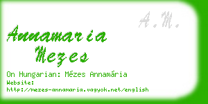 annamaria mezes business card