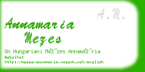 annamaria mezes business card